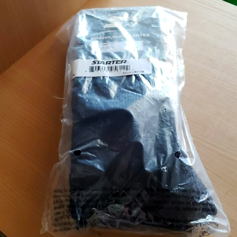 Starter Youth 2 Pairs Soccer Socks Black with White Trim Size M